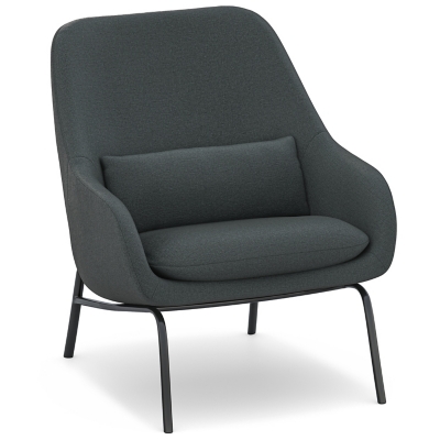 Simpli Home Elmont Accent Chair, Steel Gray, large