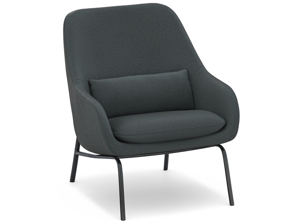 Simpli Home Elmont Accent Chair, Steel Gray, large