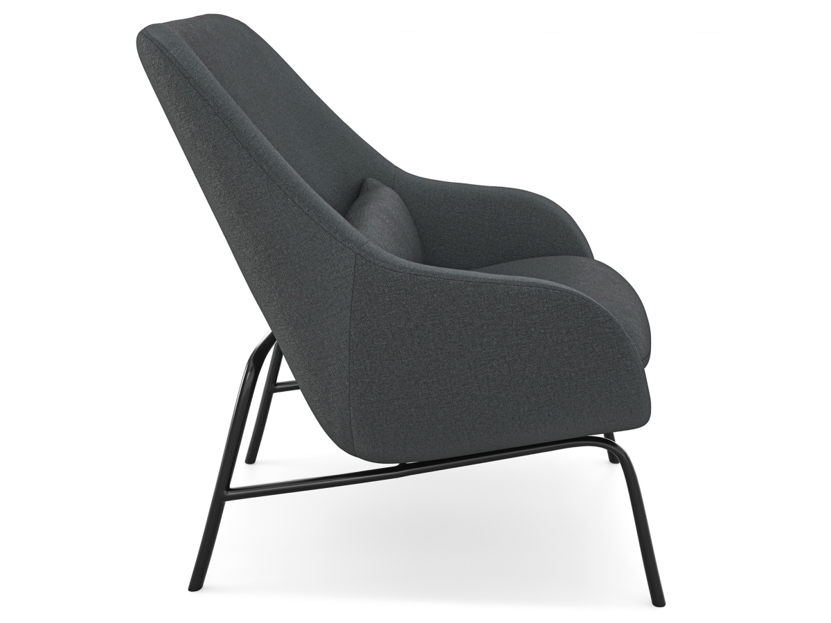 Simpli Home Elmont Accent Chair, Steel Gray, large