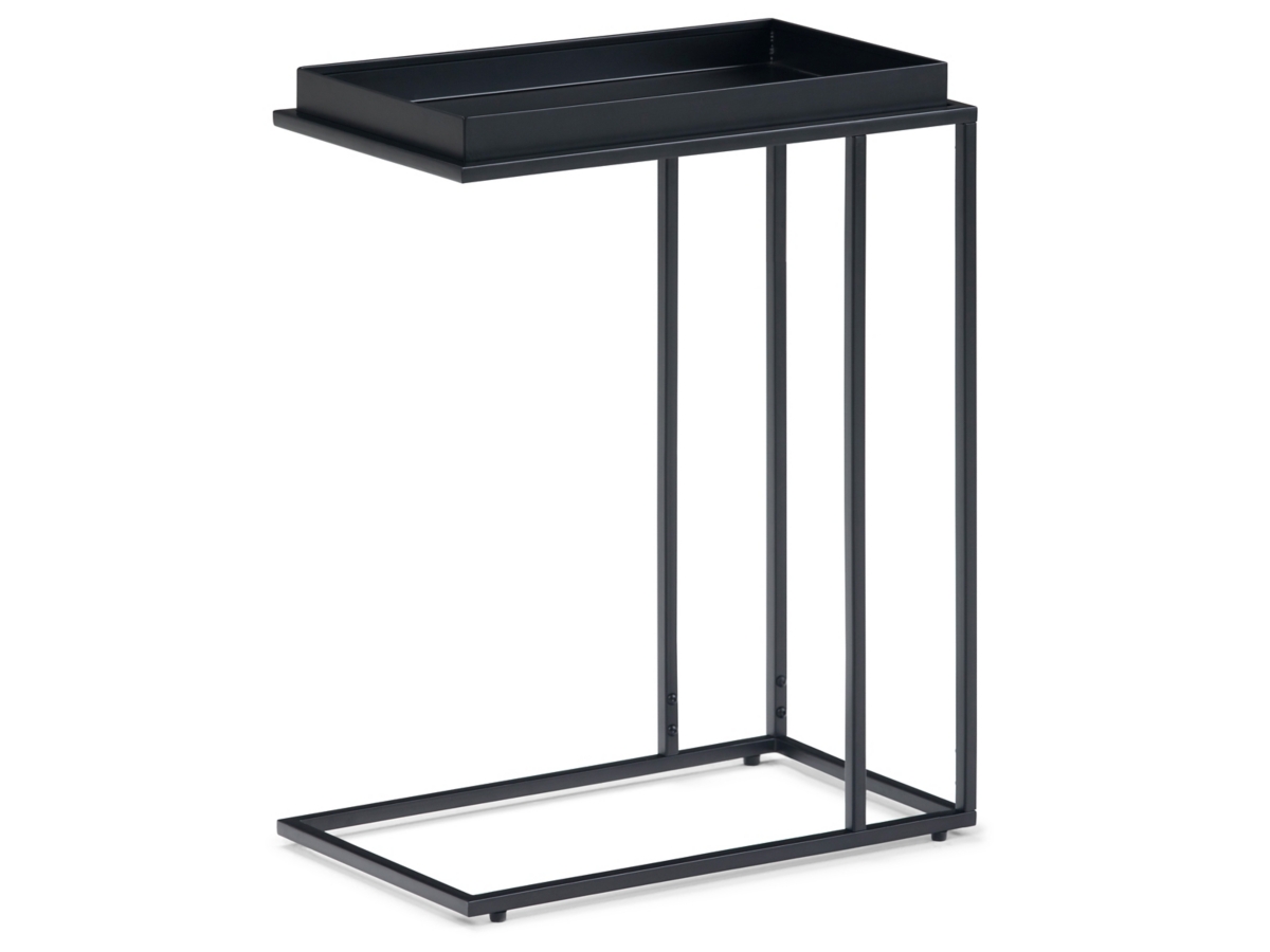 Simpli Home Garner Tray Top C-Shaped End Table, , large