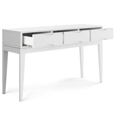Simpli Home Harper Console Sofa Table, White, large