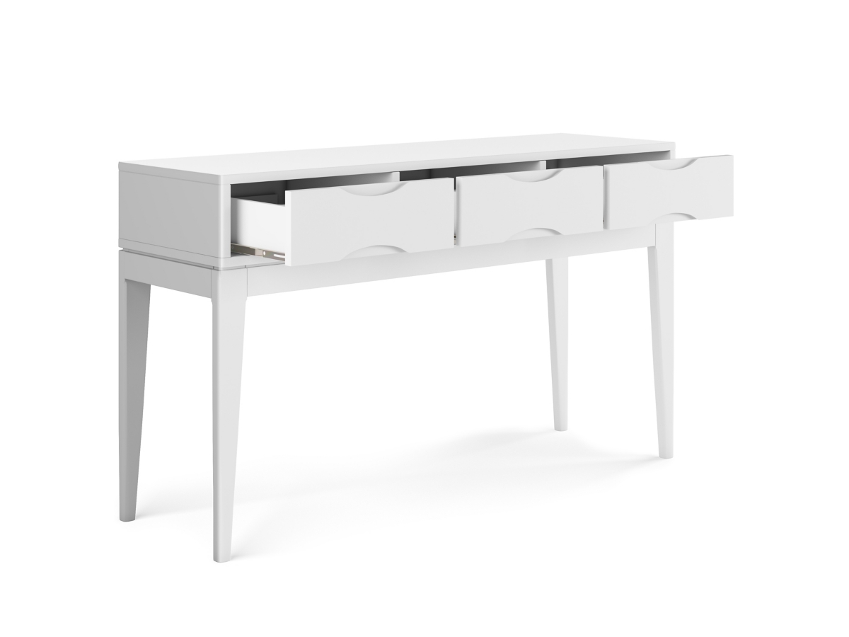 Simpli Home Harper Console Sofa Table, White, large