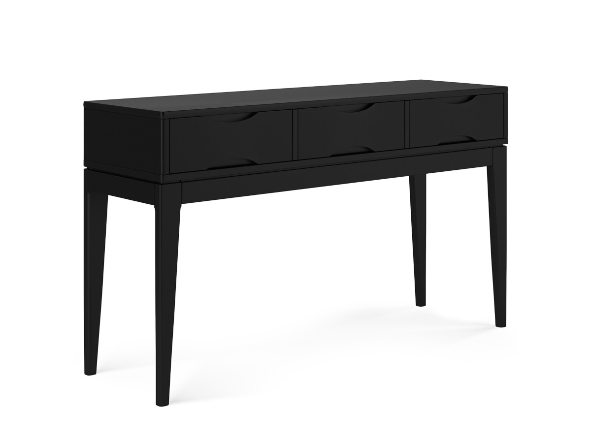 Simpli Home Harper Console Sofa Table, Black, large