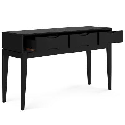 Simpli Home Harper Console Sofa Table, Black, large