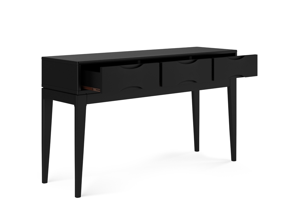 Simpli Home Harper Console Sofa Table, Black, large