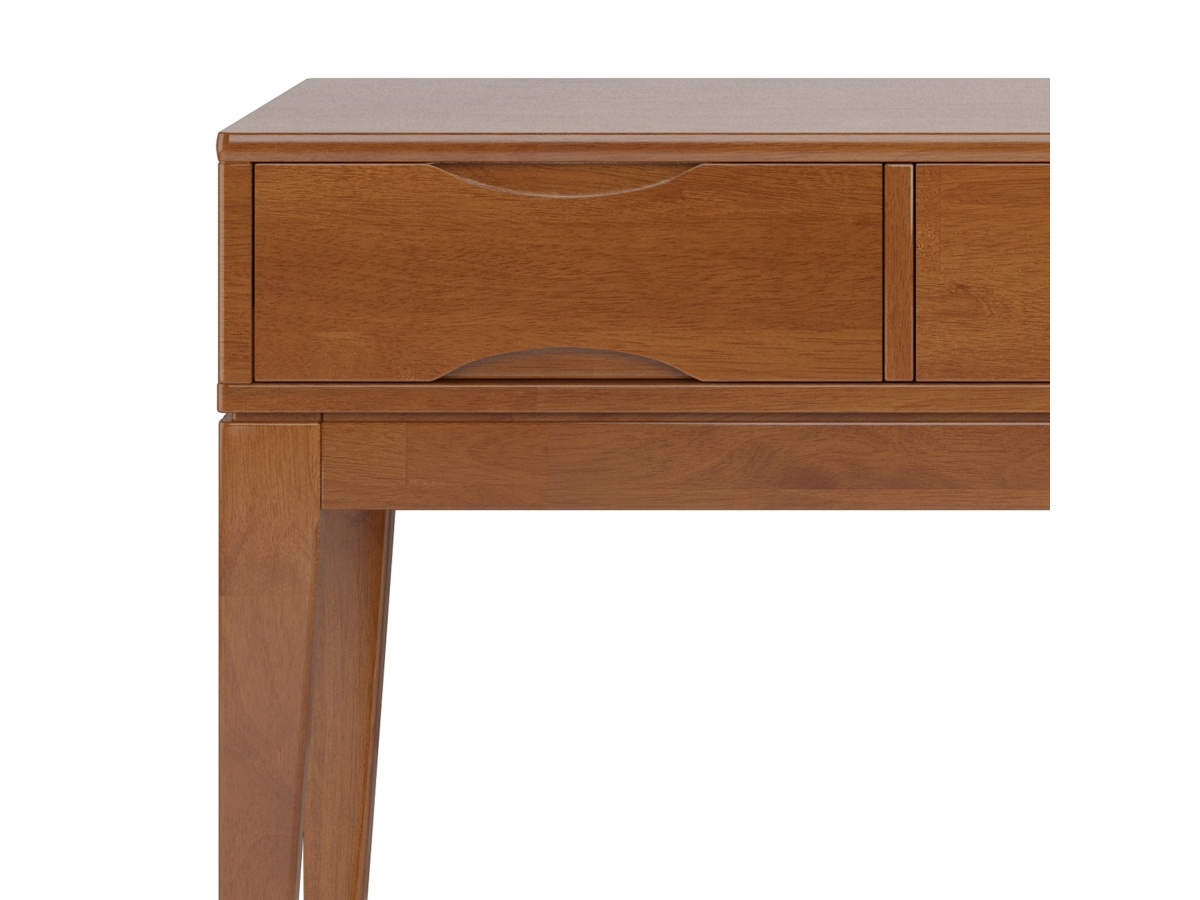 Simpli Home Harper Console Sofa Table, Teak Brown, large