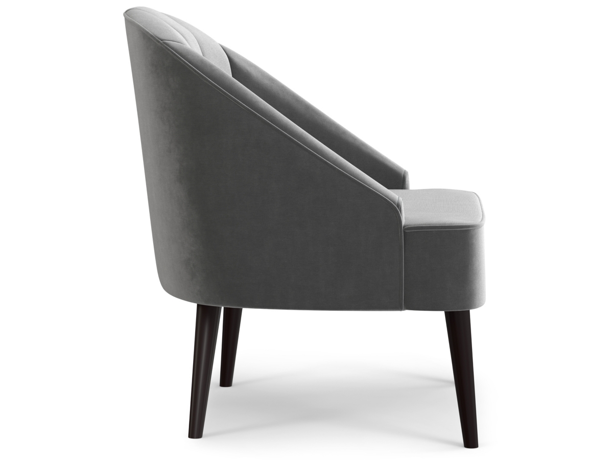 Simpli Home Harrah Accent Chair, Smoky Gray, large