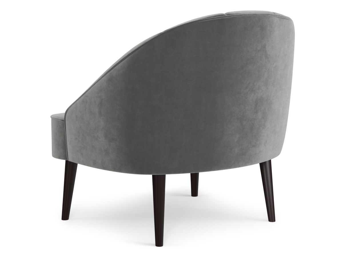 Simpli Home Harrah Accent Chair, Smoky Gray, large