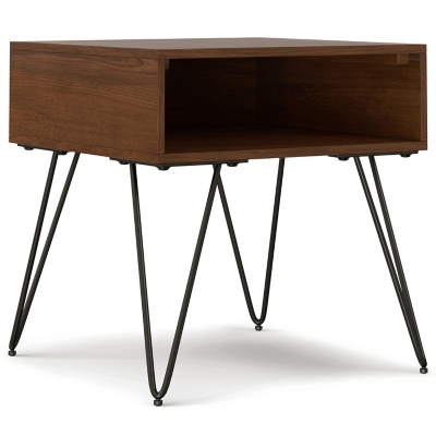 Simpli Home Hunter End Table, Walnut, large
