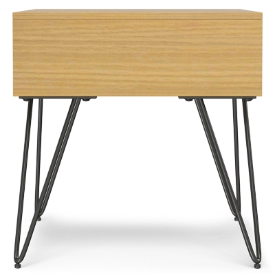 Simpli Home Hunter End Table, Oak, large