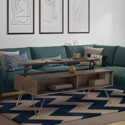 Simpli Home Hunter Lift Top Coffee Table, Ebony, rollover