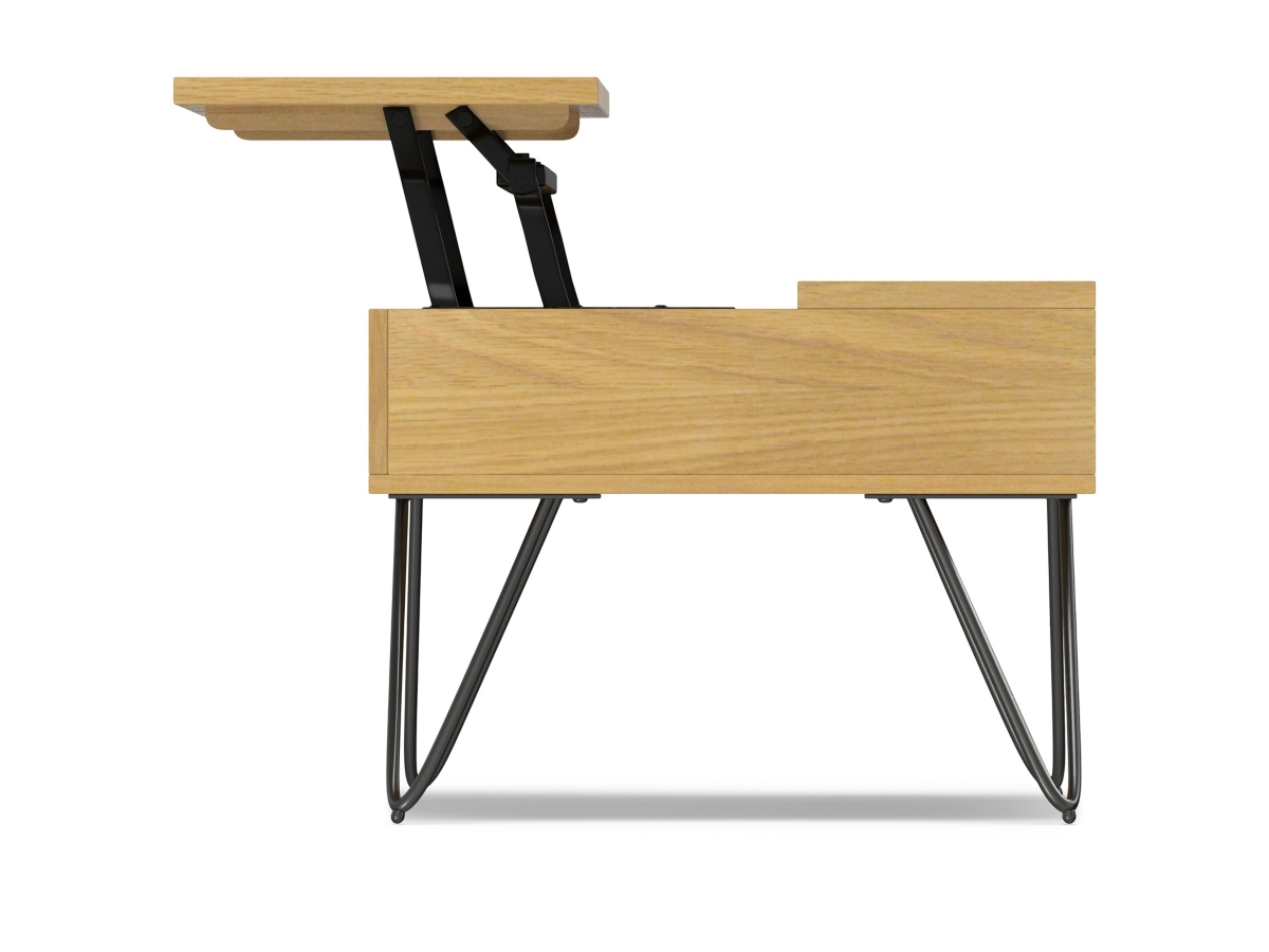 Simpli Home Hunter Lift Top Coffee Table, Oak, large