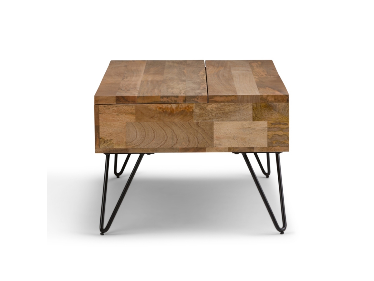 Simpli Home Hunter Lift Top Coffee Table, Natural, large