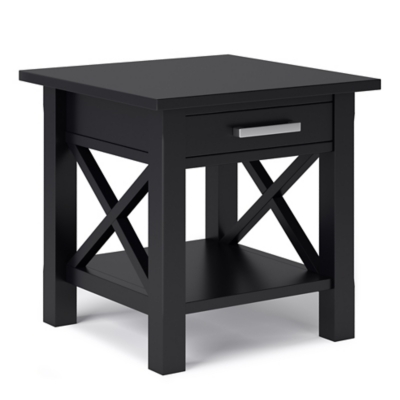 Simpli Home Kitchener End Table, Black, large