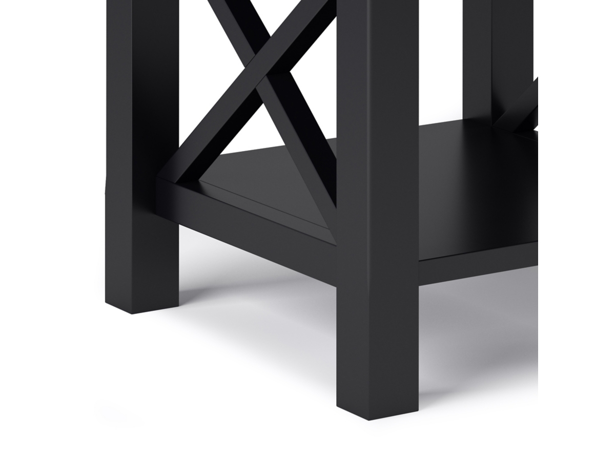 Simpli Home Kitchener End Table, Black, large