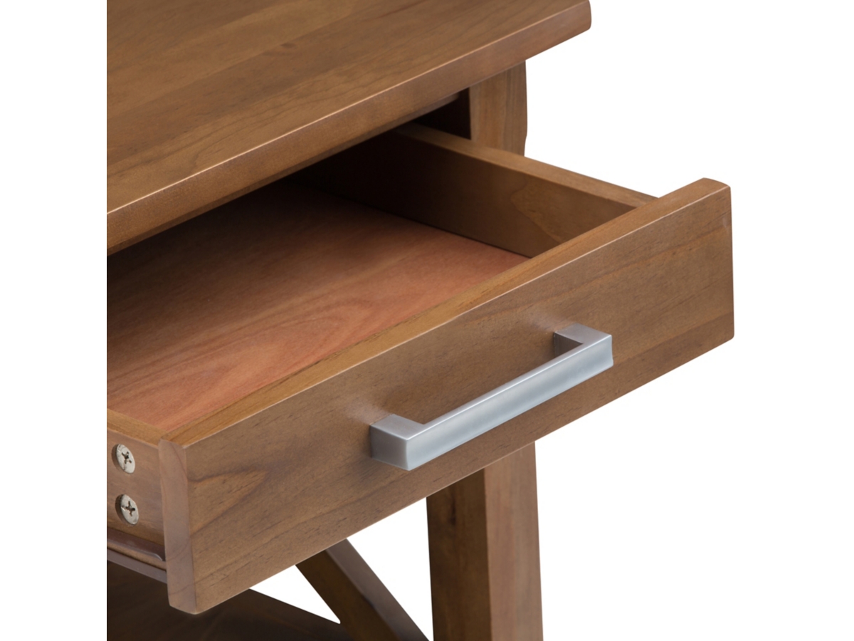 Simpli Home Kitchener End Table, Medium Saddle Brown, large