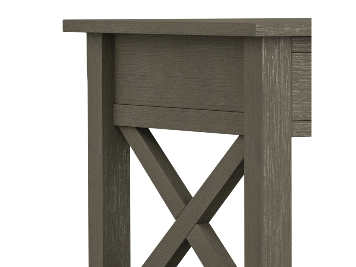 Simpli Home Kitchener End Table, Farmhouse Gray, large