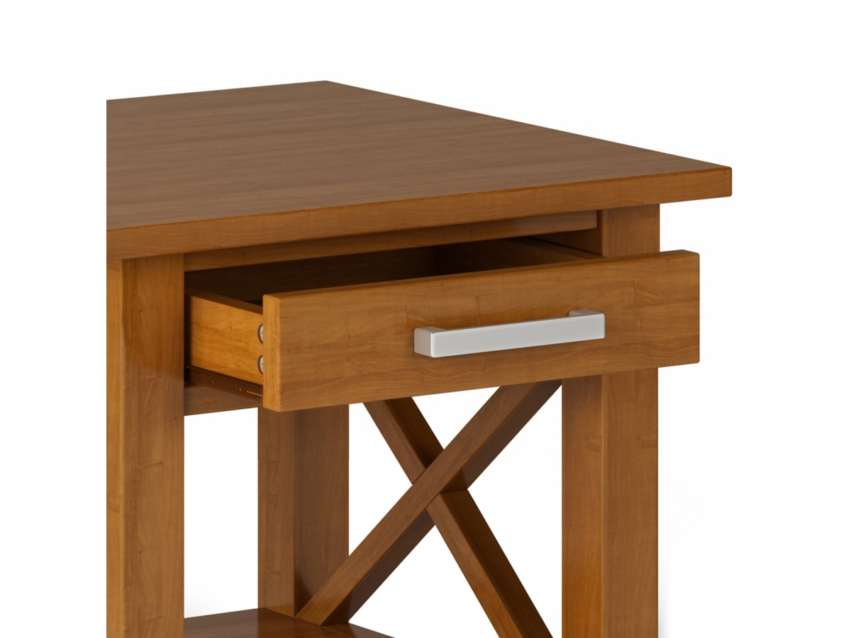 Simpli Home Kitchener End Table, Light Golden Brown, large