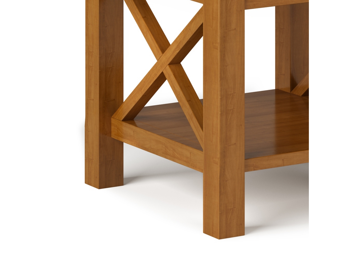 Simpli Home Kitchener End Table, Light Golden Brown, large