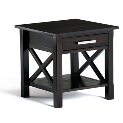 Simpli Home Kitchener End Table, Hickory Brown, large
