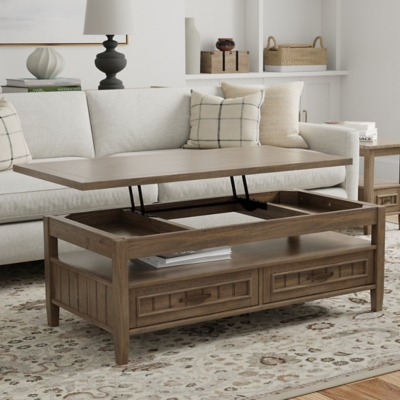 Simpli Home Lev Lift Top Coffee Table, , rollover