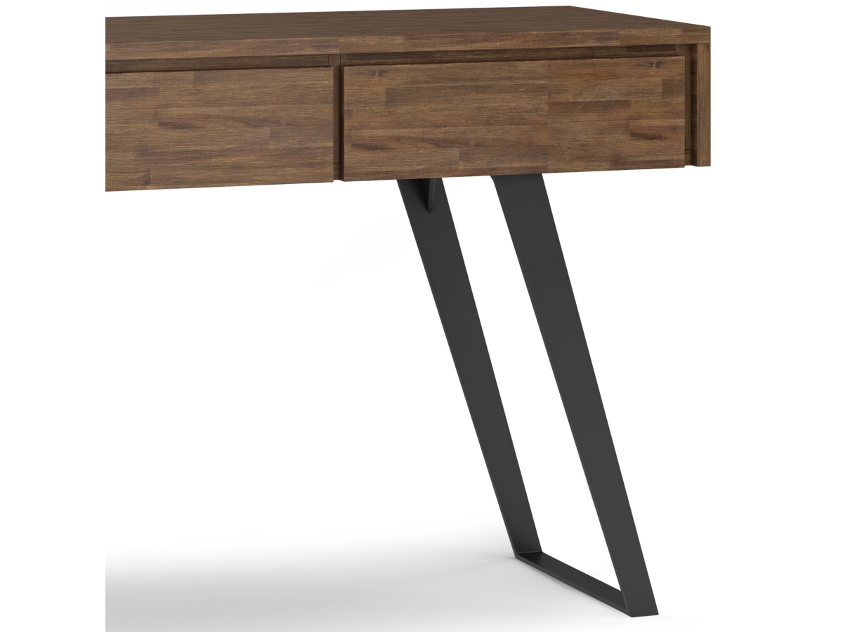 Simpli Home Lowry Console Sofa Table, Rustic Natural Aged Brown, large