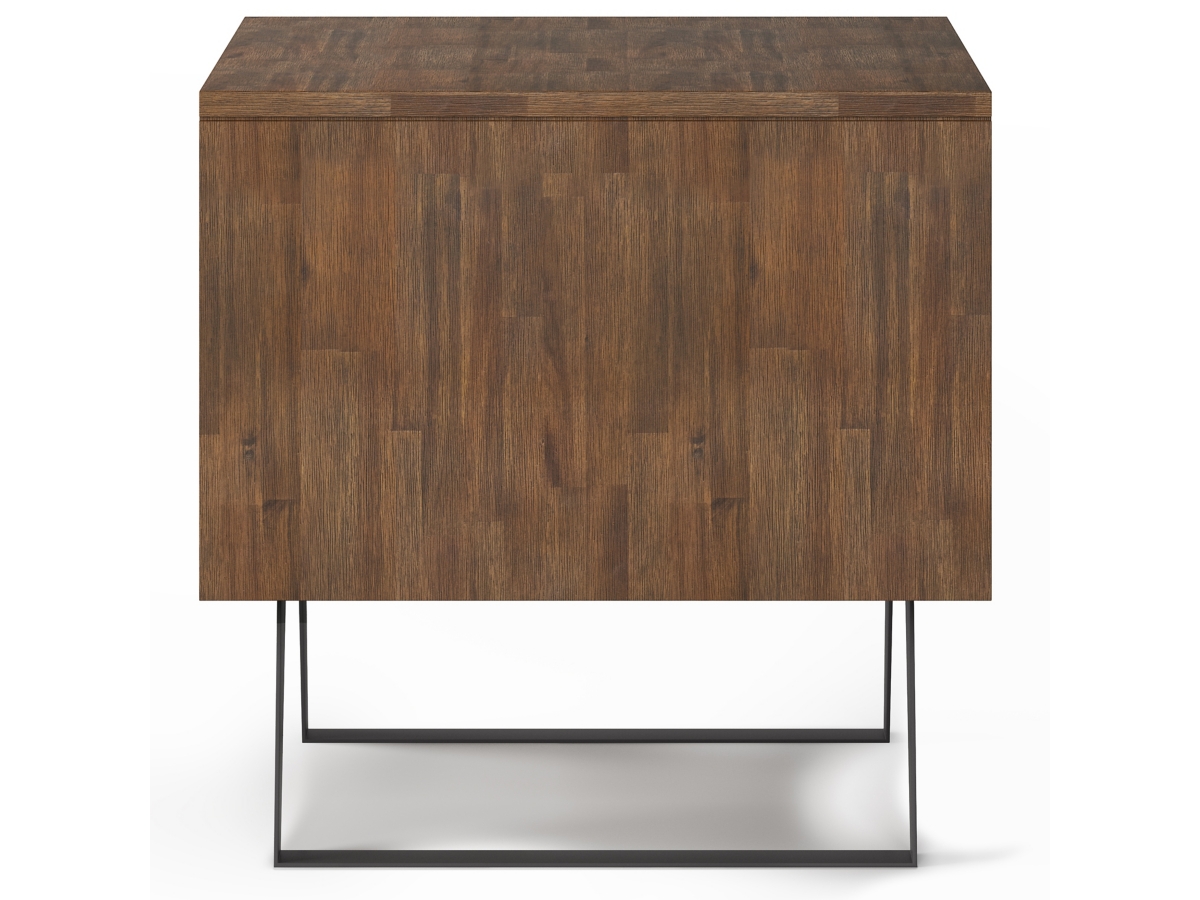 Simpli Home Lowry End Table, Rustic Natural Aged Brown, large