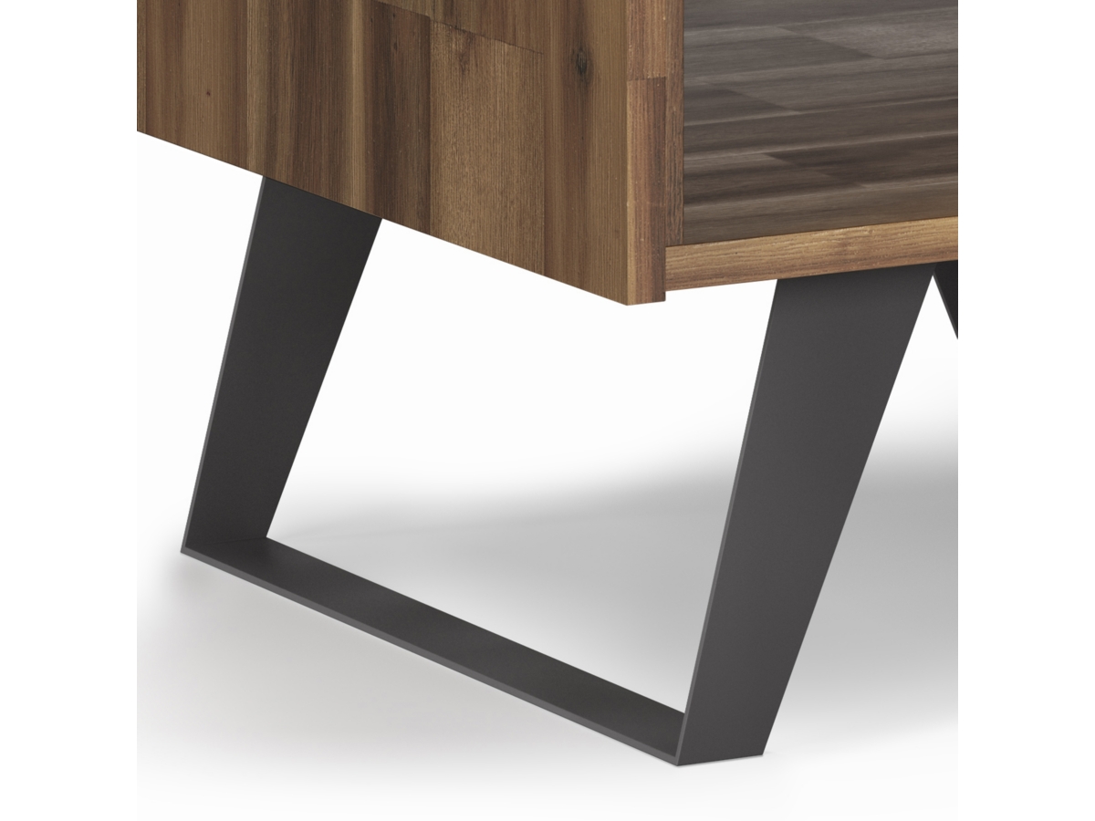 Simpli Home Lowry End Table, Distressed Golden Wheat, large