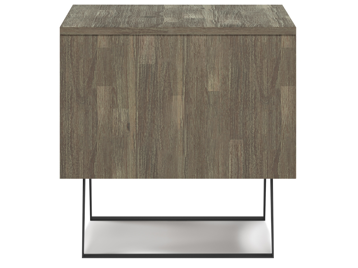 Simpli Home Lowry End Table, Distressed Gray, large