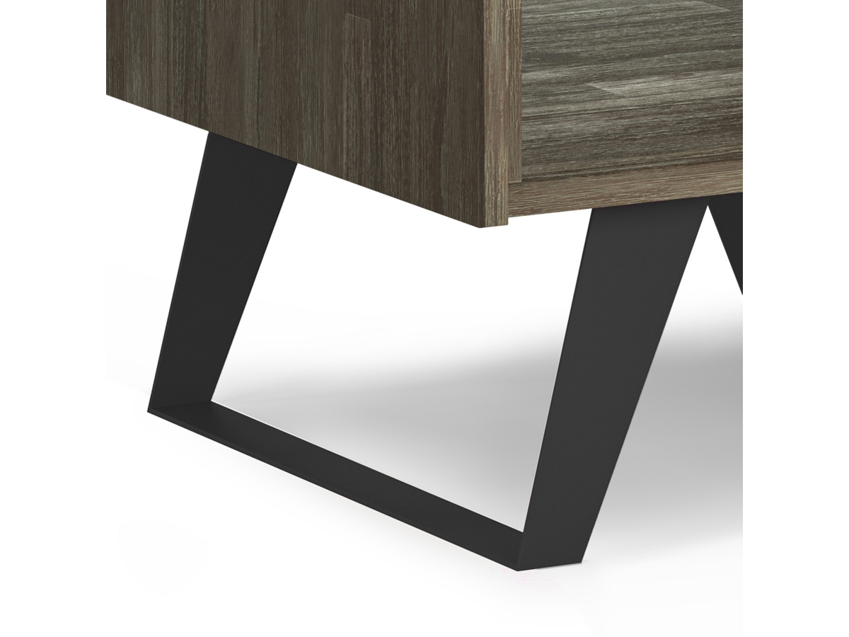 Simpli Home Lowry End Table, Distressed Gray, large
