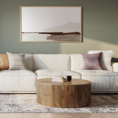 Simpli Home Millbury Drum Coffee Table, , rollover