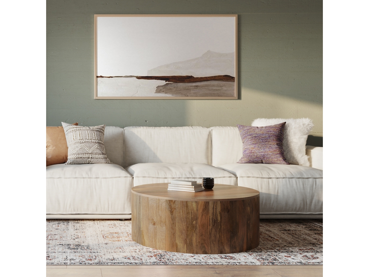 Simpli Home Millbury Drum Coffee Table, , large