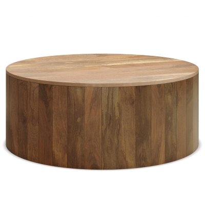 Simpli Home Millbury Drum Coffee Table, , large