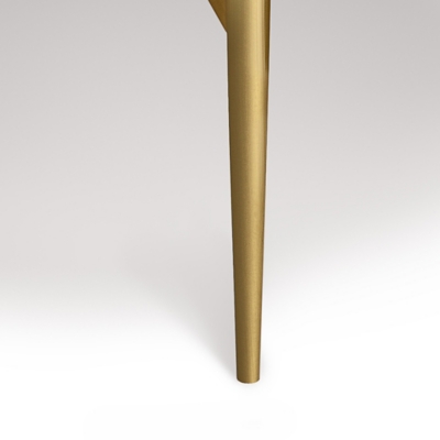 Single gold leg close-up of the table