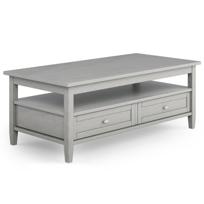 Simpli Home Warm Shaker Coffee Table, Fog Gray, large