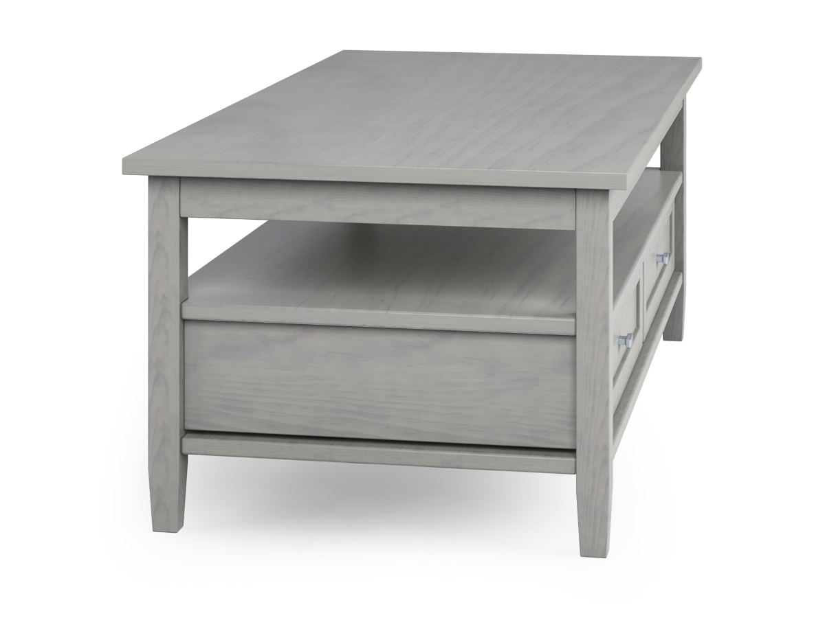 Simpli Home Warm Shaker Coffee Table, Fog Gray, large