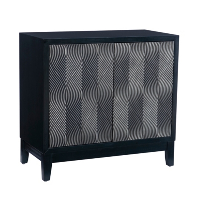 Linon Berkley 34.5" Accent Cabinet, Graphite, large