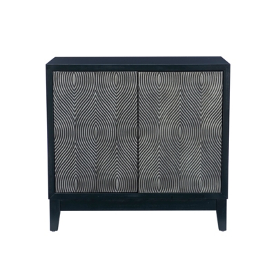 Linon Berkley 34.5" Accent Cabinet, Graphite, large