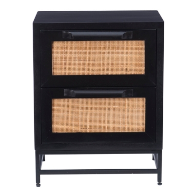 Linon Jones Two Drawer Cabinet, Black, large
