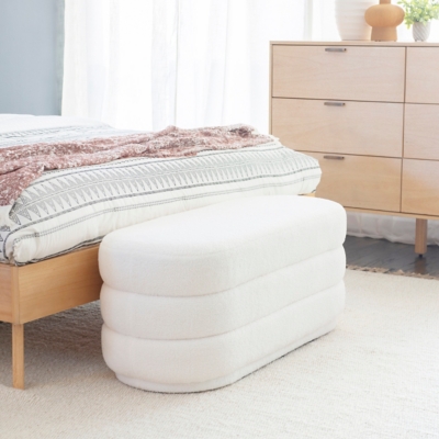 Linon Kirk Oblong Ottoman, , rollover