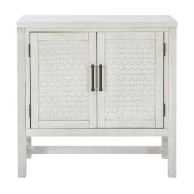 Linon Wille 36" Accent Cabinet, Pebble Gray, large
