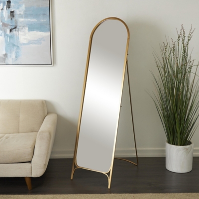 Bayberry Lane Arched Freestanding Foldable Floor Mirror, , rollover