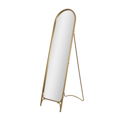 Bayberry Lane Arched Freestanding Foldable Floor Mirror, , large