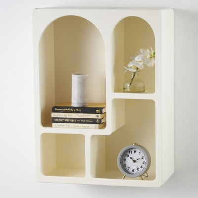 Bayberry Lane Arched Wall Shelf with Block Shapes, , rollover