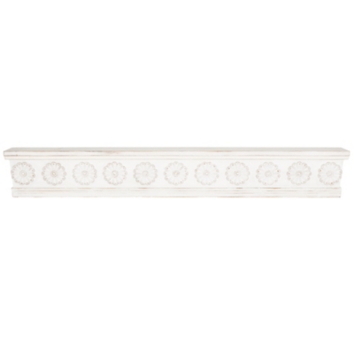Bayberry Lane Floral Wall Shelf with Brown Distressing, , large