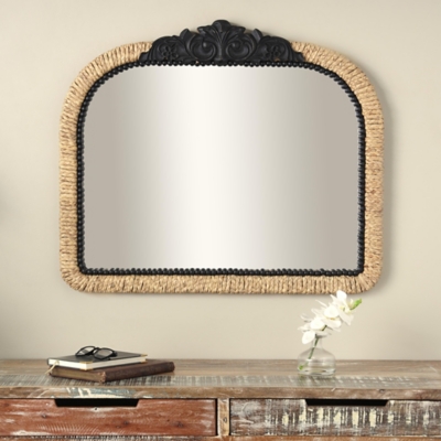 Bayberry Lane Floral Woven Room Wall Mirror, , rollover