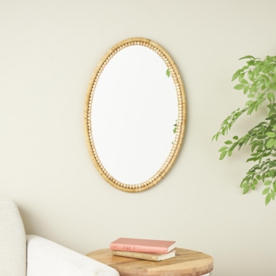 Bayberry Lane Wrapped Wall Mirror with Beaded Frame, , rollover