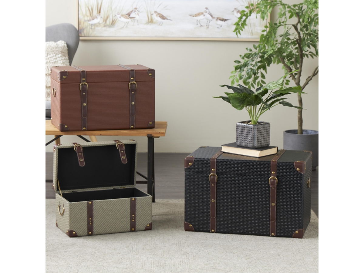 Bayberry Lane Woven Storage Trunk (Set of 3) | Ashley