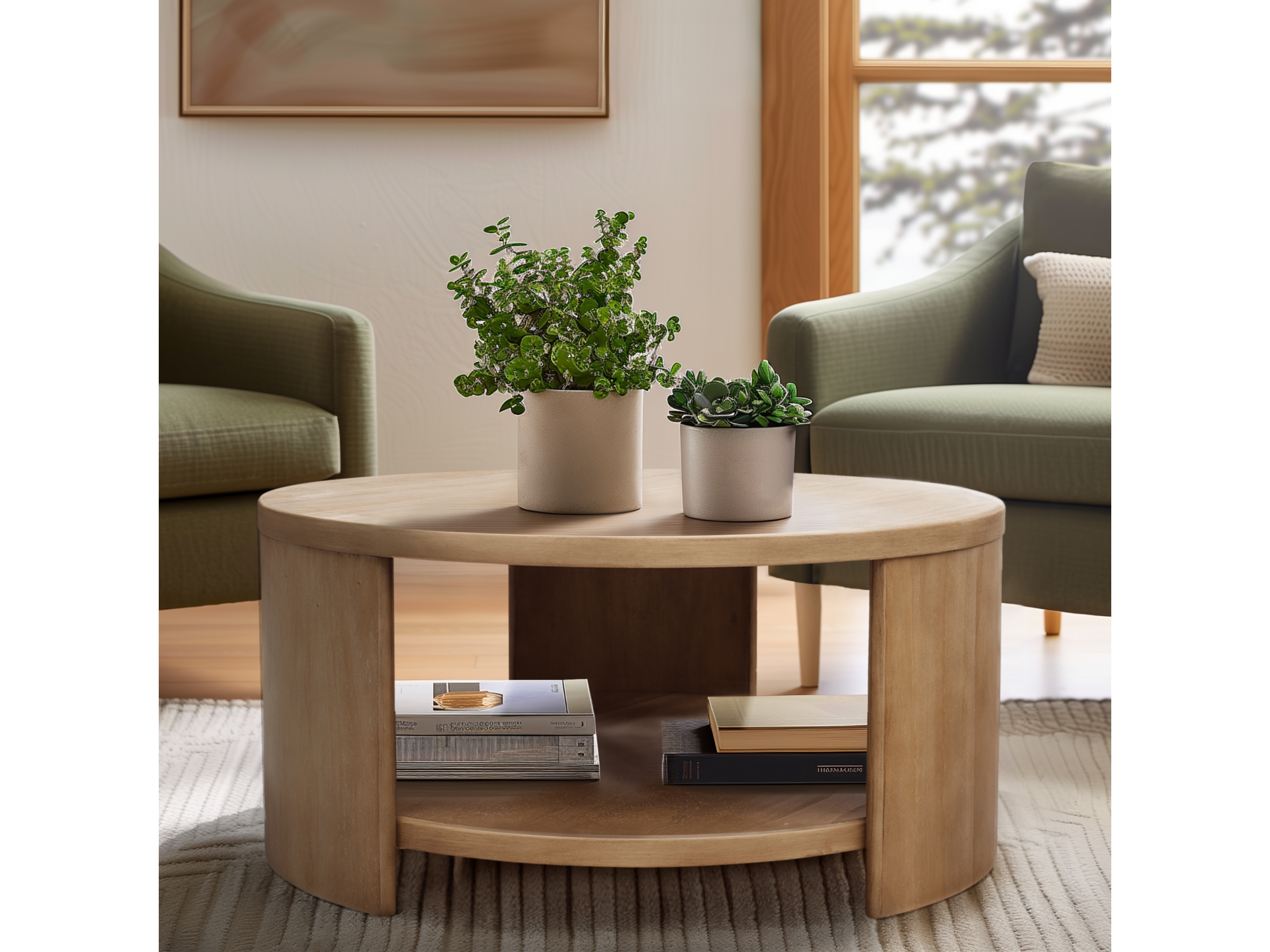 INK+IVY Skye Coffee Table with Shelf | Stylish & Functional