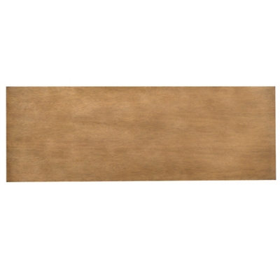 Woven/rattan panel insert detail for console table door
